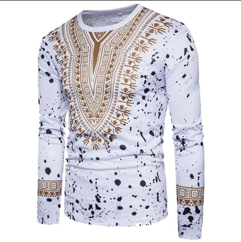 Dashiki T-Shirt Long Sleeves Creative
