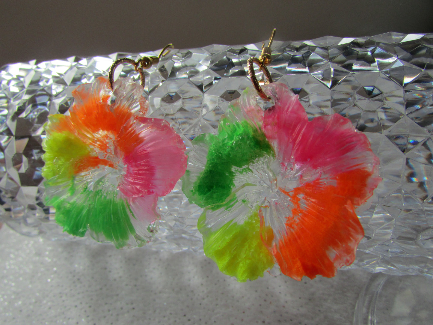 Boucles d'oreille Hibiscus