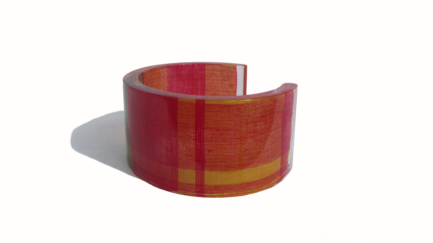 Bracelet Manchette Madras traditionnel