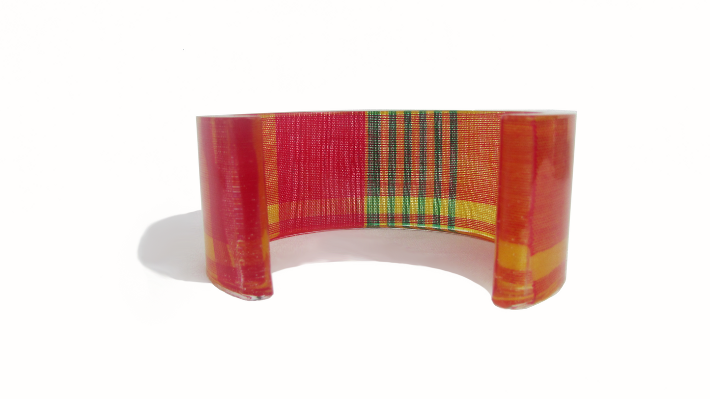 Bracelet Manchette Madras traditionnel