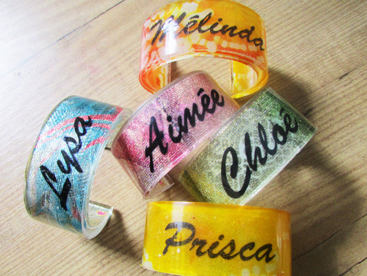 Personalised Resin Cuff Bracelet