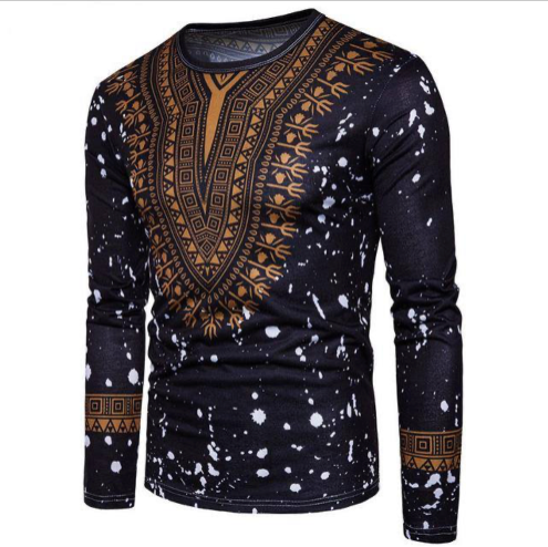 Dashiki T-Shirt Long Sleeves Creative