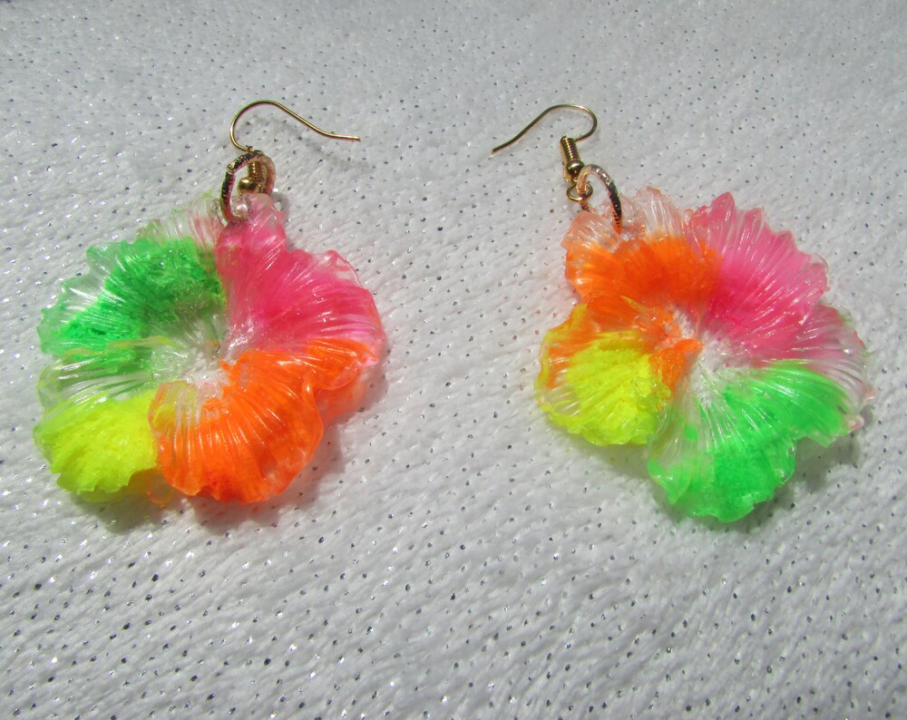 Boucles d'oreille Hibiscus